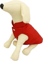 BODYWARMER ROOD VOOR HONDEN - L ( rug lengte 32 cm, borst omvang 44 cm, nek omvang 32 cm )