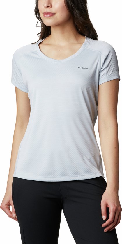 Columbia Outdoorshirt Zero Rules Short Sleeve Shirt Dames - Cirrus Grey Hea - Maat S