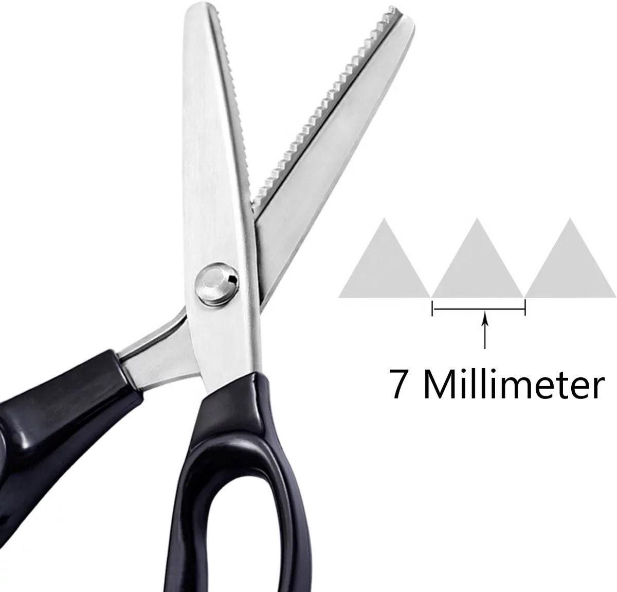Ciseaux à cranter professionnels 7mm Ciseaux de tailleur Ciseaux à tissu 24 CM