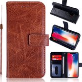 P.C.K. Leer boekhoesje/bookcase bruin geschikt voor Samsung Galaxy S10 PLUS