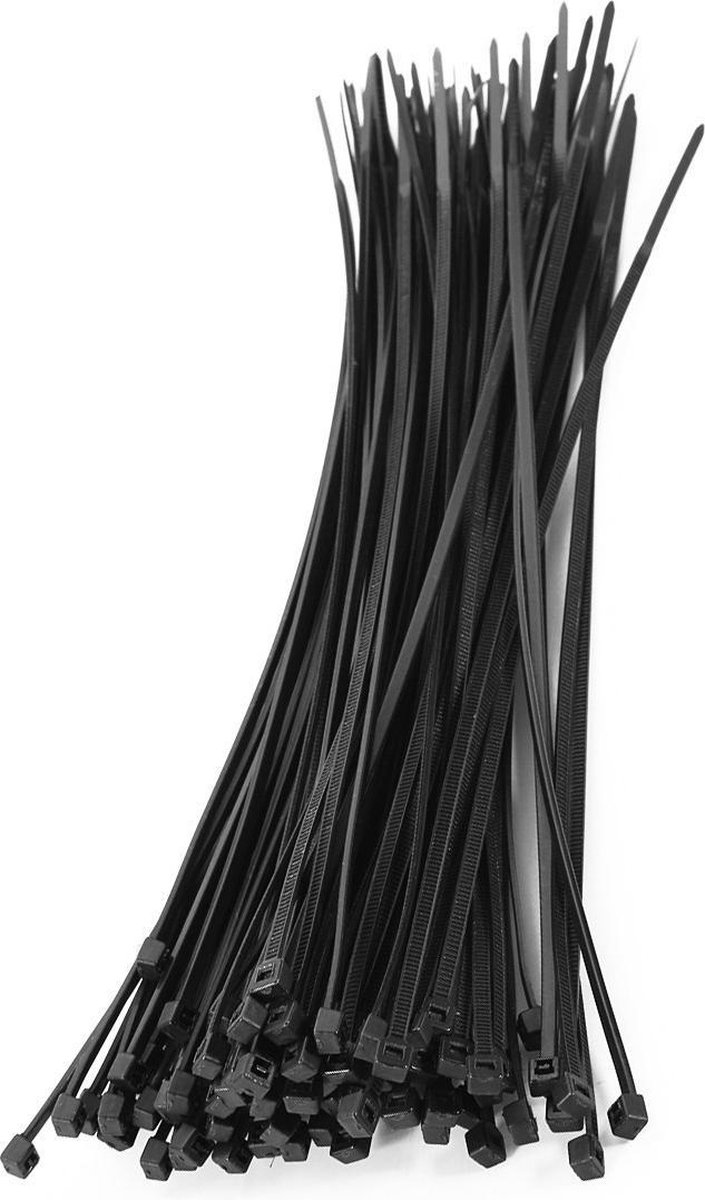 Set van 300 tie wraps (kabelbinders) (zwart)