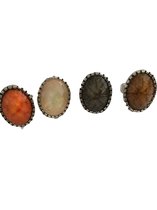 Petra's Sieradenwereld - Set van 4 ringen mix kleur (120)