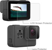 Gehard glas screenprotector voor GoPro Hero 5/6/7 Black - Tempered glass - 1x LCD & lx lens - Bescherming GoPro LCD & lens - 9H gehard glas