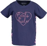 Blue Seven Meisjes T-shirt - Donkerblauw - Maat 116