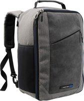 CabinMax Manhatten – Handbagage 20L – Rugzak – Schooltas - 40x20x25 cm – Compact Reistas – Lichtgewicht – Grijs/Blauw