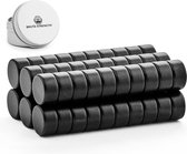 Brute Strength - Super sterke magneten - Rond - 10 x 5 mm - 60 Stuks | Zwart - Neodymium magneet sterk - Voor koelkast - whiteboard