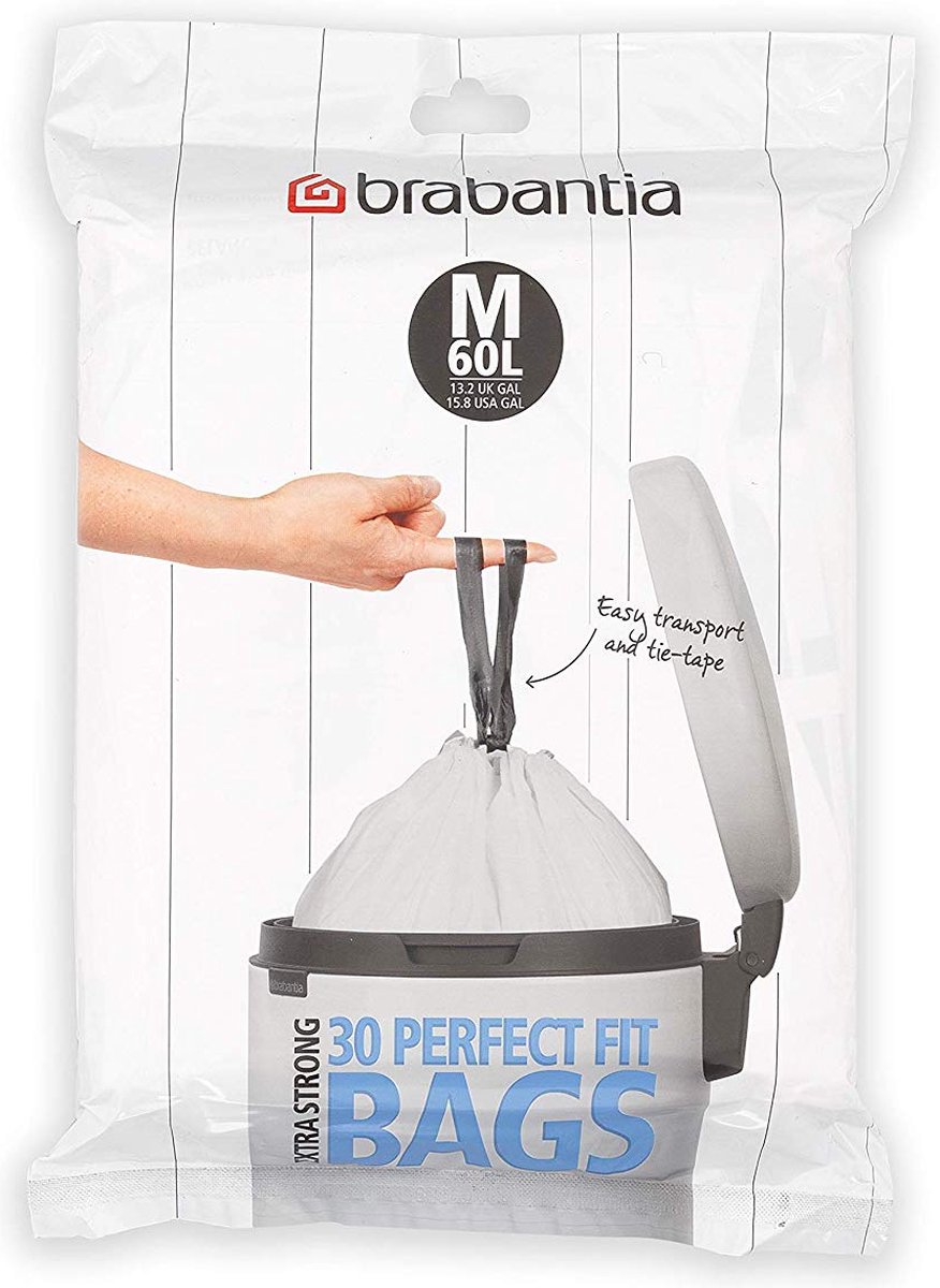 Brabantia PerfectFit Vuilniszakken 60 l Code M 30 stuks