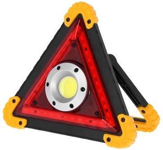 LED gevaren driehoek - 10 watt lamp - oplaadbaar | bol.com