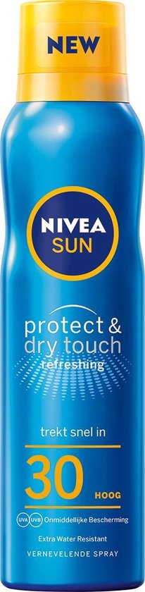 Onafhankelijk ik heb het gevonden Enzovoorts NIVEA SUN Protect & Dry Touch Zonnespray SPF 30 - 200 ml | bol.com