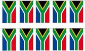 2x Papieren slinger Zuid-Afrika 4 meter - Zuid-Afrikaanse vlag - Supporter feestartikelen - Landen decoratie/versiering