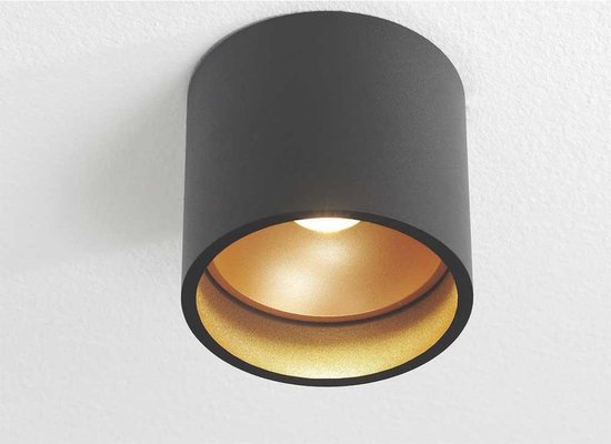 Artdelight - Plafondlamp Orleans - Zwart / Goud - LED 7W 2700K - IP20 - Dimbaar