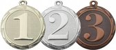 Medaille in goud,zilver en brons. Prijs per 100 stuks inclusief halslint.