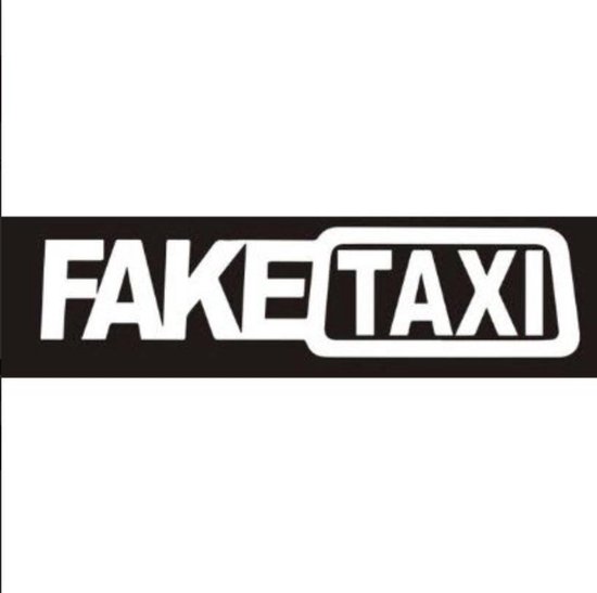 WITTE autosticker Fake taxi - auto sticker Fake taxi - 20 x 4,3 cm