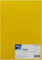 Joy! Crafts Papierset linnen structuur - geel 8099/0244 A5 20 vel