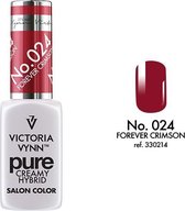 VICTORIA VYNN™ Gel Nagellak - Gel Polish - Pure Creamy Hybrid  - 8 ml - Forever Crimson  - 024 - Rood