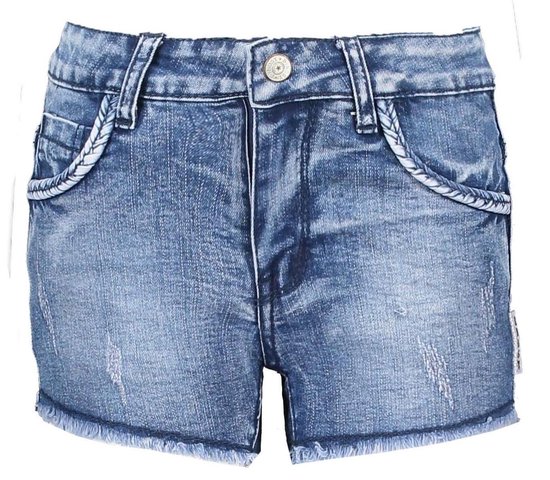 B-Nosy Meisjes korte broeken B-Nosy Girls denim shorts with raw edge fin denim