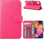 Ntech Hoesje Geschikt Voor Samsung Galaxy A10 Portemonnee Hoesje / Book Case - Pink/Roze