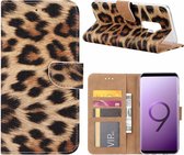 Samsung Galaxy S9+ (Plus) Luipaard Design Booktype Kunstleer Hoesje Met Pasjesruimte