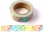 Regenboog kleuren dotted pattern washi tape | 15mm x 10m