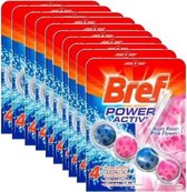 Bref Power Activ - Pink Flowers - WC Block - 10 x 2 stuks - Voordeelverpakking