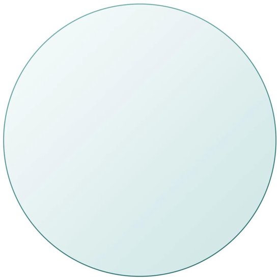 vidaXL Plateau en verre trempé rond 700 mm