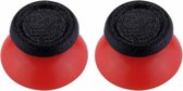 2x Rood met Zwarte Thumbsticks voor PS4 Controller - PS 4 Accessoires voor PlayStation 4 Wireless DualShock Controller