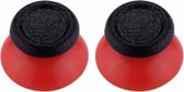 2x Rood met Zwarte Thumbsticks voor PS4 Controller - PS 4 Accessoires voor PlayStation 4 Wireless DualShock Controller