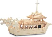 Bouwpakket 3D Puzzel Drakenboot - hout