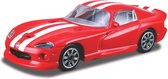 Bburago Dodge VIPER GTS COUPE rood/wit schaalmodel 1:43