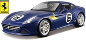 Bburago  FERRARI CALIFORNIA T #6 - 70 jaar Ferrari  (Limited Edition) blauw metalic schaalmodel 1:18
