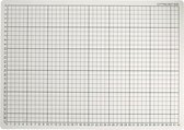 1x Grijze hobby snijmat 30 x 45 cm A3 formaat - Papier snij onderlegger/placemat met ruitjes
