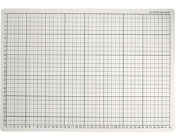 1x Grijze hobby snijmat 30 x 45 cm A3 formaat - Papier snij  onderlegger/placemat met... | bol.com