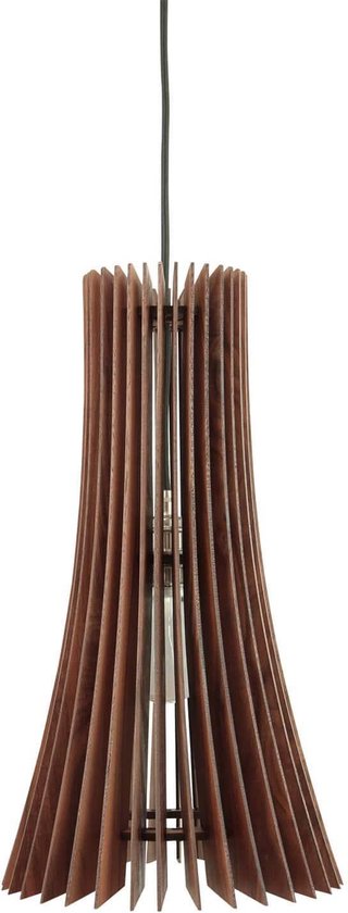 wodewa suspension moderne en bois plafonnier PRIMUS 100% noyer massif  taille L LED E14... | bol.com
