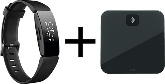 Fitbit Inspire HR Zwart + Aria Air bundle