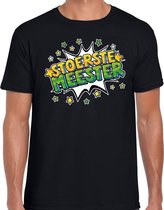 Stoerste meester cadeau t-shirt zwart voor heren L