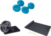 Workout set Tunturi - driedelig - fitness (yoga) mat - 2 x 5 kg - buikspierwiel