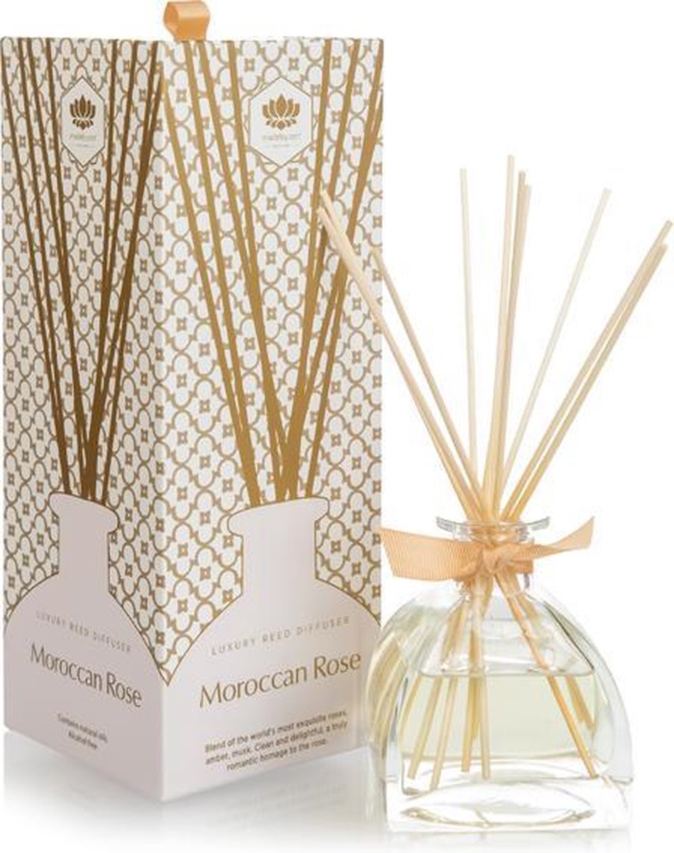 Alcohol Vrije huisgeur - Moroccan Rose - Made By Zen - Luxury reed diffuser