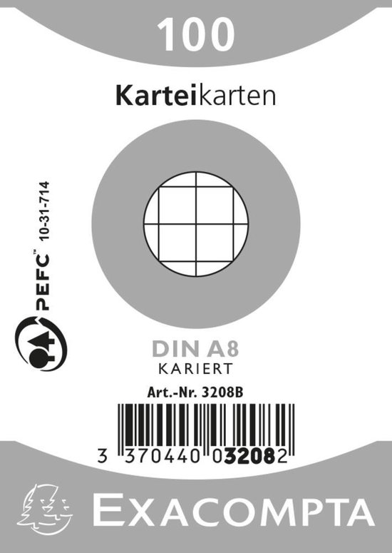 5x Lot de 100 fiches bristol en aluminium - carré 5x5 non perforé 55x74mm, Wit