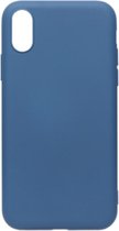 ADEL Premium Siliconen Back Cover Softcase Hoesje Geschikt voor iPhone XS Max - Blauw