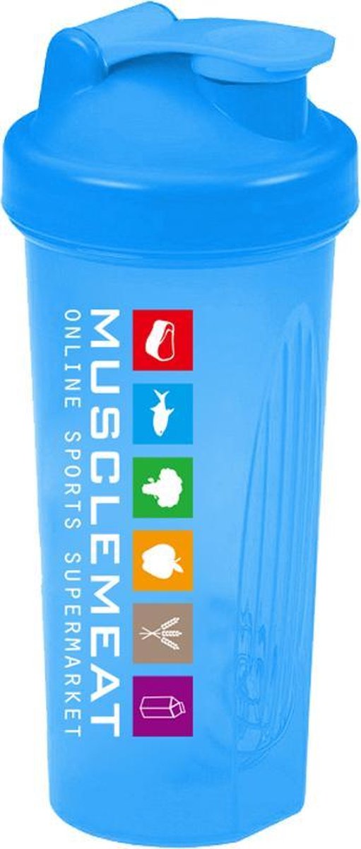Goedkoopste MuscleMeat Shaker Blauw 700ml