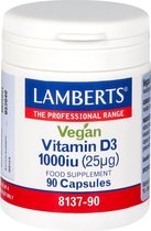 Lamberts - Vitamine D3 1000 IE (25 mcg) Vegan - 90 capsules