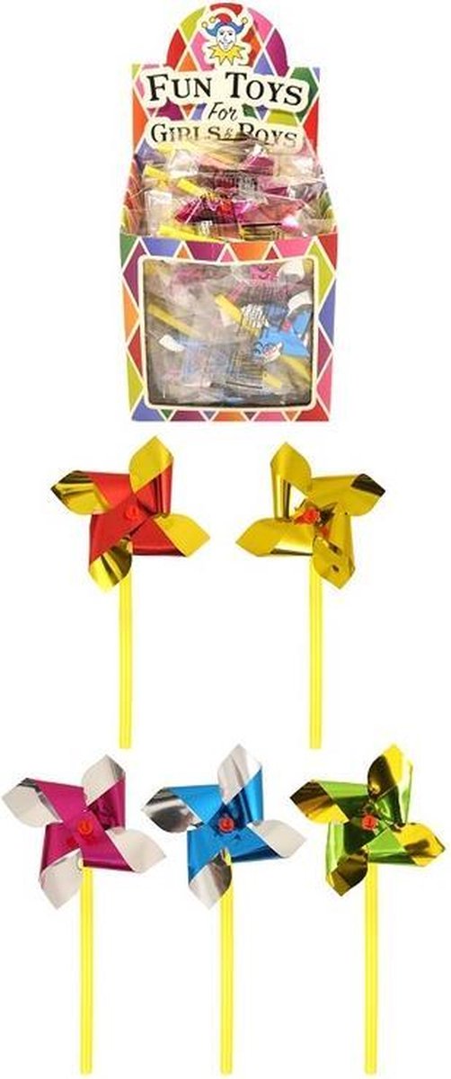 60 stuks kleine windmolens 14 cm