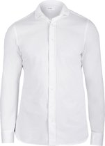 Journey Shirt - Heren Knitted Overhemd - Strijkvrij - Wit - S