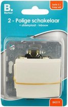 Berker S.1  2-polige schakelaar - inbouw - met knop - glans wit