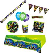 Ninja Turtles - Feestpakket - Voordeelpakket Deluxe - 8 kinderen - Kinderfeest.