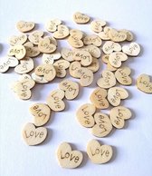 20 stuks houten hartjes Love, liefde, Valentijnsdag