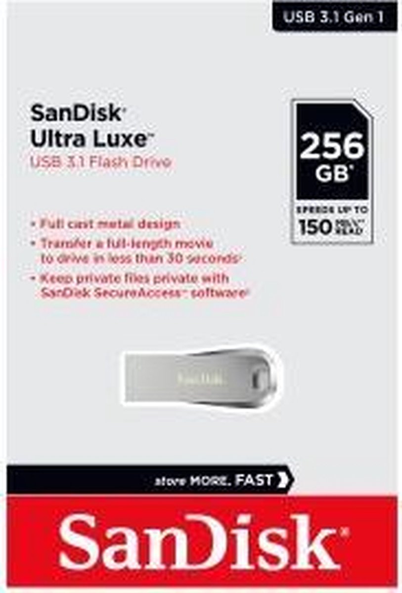 SanDisk Ultra Flair - 512 Go - USB Type-A - 3.2 Gen 1 (3.1 Gen 1) - 150  Mo/s - Sans capuchon - Argent