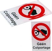 NEE Geen Colportage sticker - Geen Verkopers aan de Deur - Glas helder acrylaat - 80 mm x 50 mm x 4 mm - Promessa-Design.
