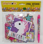 UNICORN - notitieboek met pen - PHONICONS