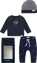 Noppies Cadeauset (3delig) Broek JOEL Shirt AMANDA en Mutsje - Maat 56